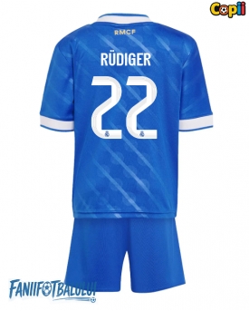 Real Madrid Antonio Rudiger #22 Echipament de Fotbal Replică 2025-26 Copii Treilea (+ Șorturi)